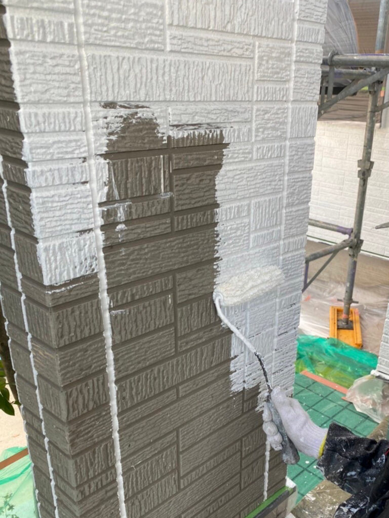 福岡県糟屋郡 N様邸【住宅塗装】作業工程：外壁塗装 写真4