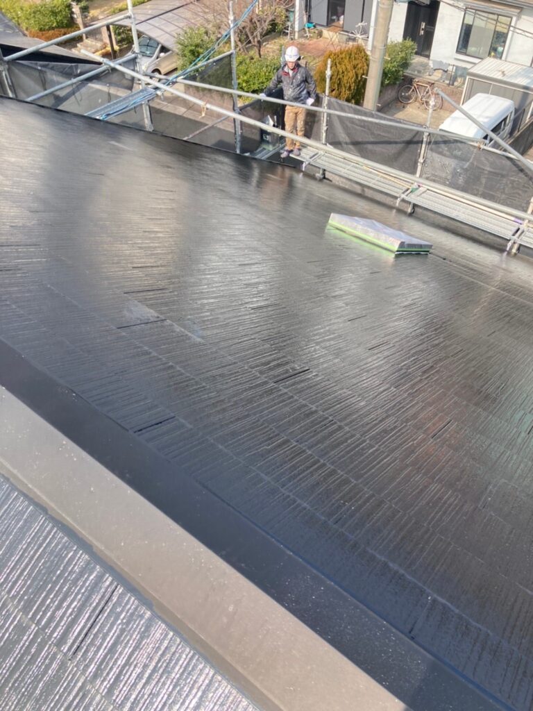 福岡県糟屋郡 N様邸【住宅塗装】作業工程：屋根塗装 写真6