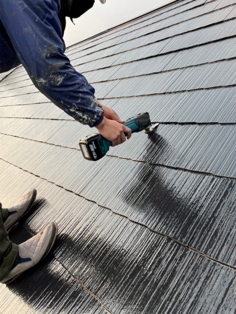 福岡県糟屋郡 N様邸【住宅塗装】作業工程：屋根塗装 写真13