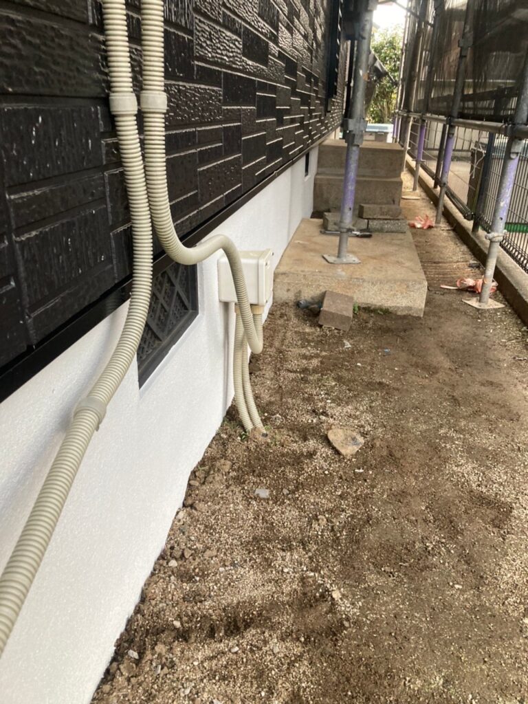 福岡県糟屋郡 N様邸【住宅塗装】作業工程：基礎巾木塗装 写真8