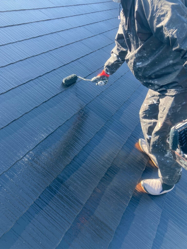 福岡県糟屋郡 N様邸【住宅塗装】作業工程：屋根塗装 写真17