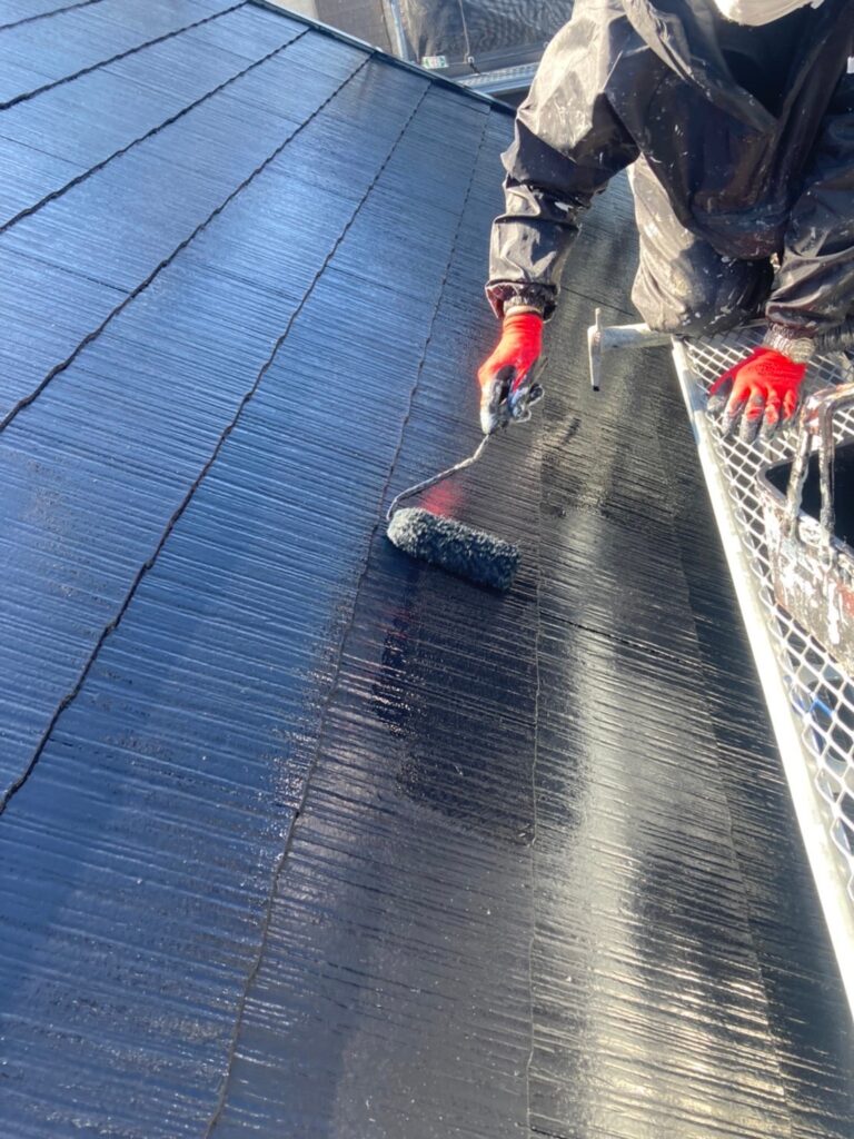 福岡県糟屋郡 N様邸【住宅塗装】作業工程：屋根塗装 写真19
