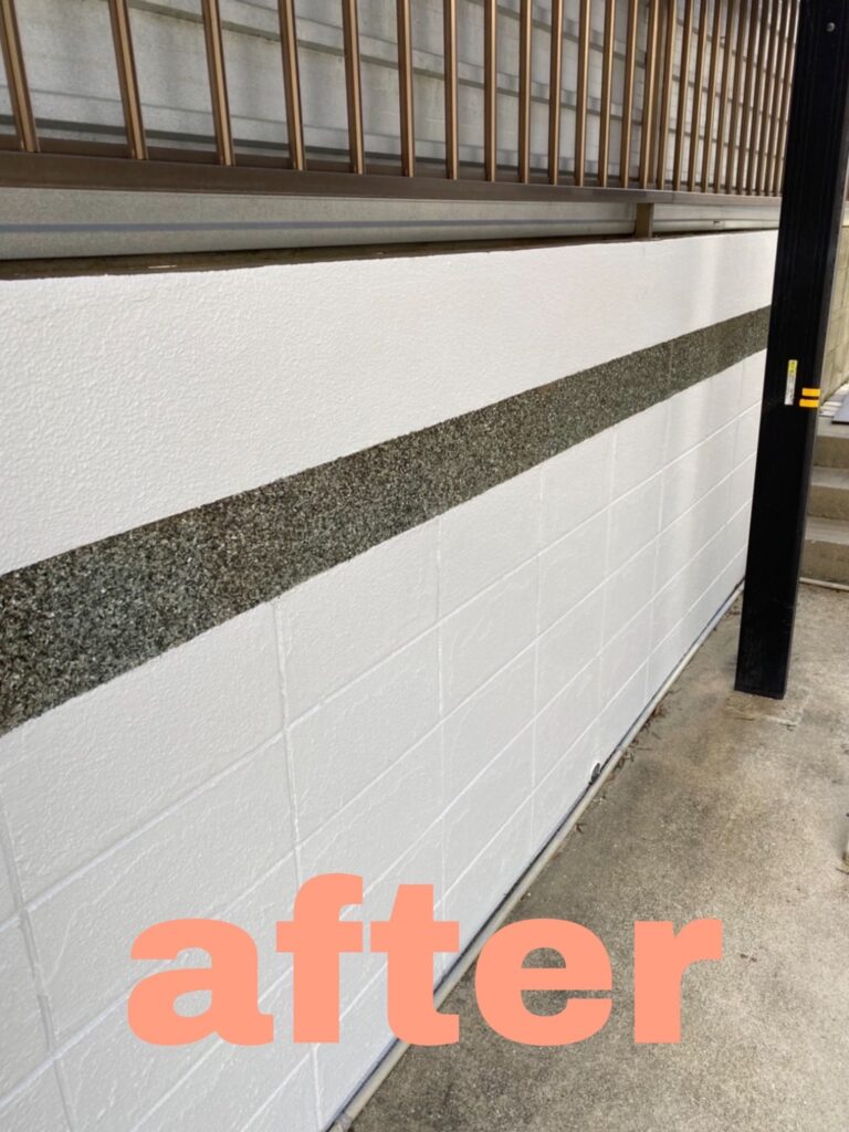 福岡県糟屋郡 N様邸【住宅塗装】作業工程：塀塗装 写真12