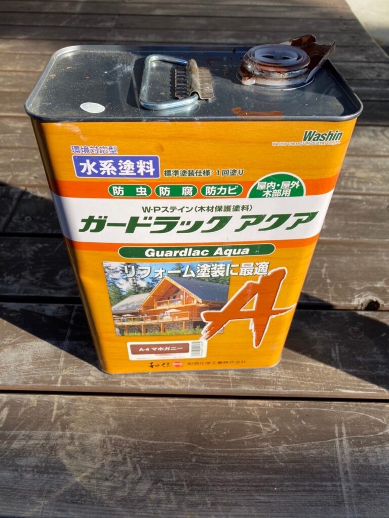 福岡県糟屋郡 N様邸【住宅塗装】作業工程：ウッドデッキ塗装 写真1