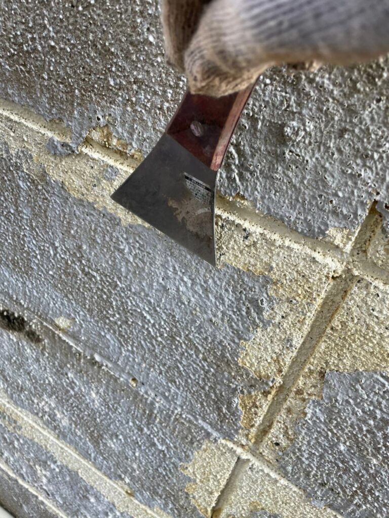 福岡県糟屋郡 N様邸【住宅塗装】作業工程：塀塗装 写真2