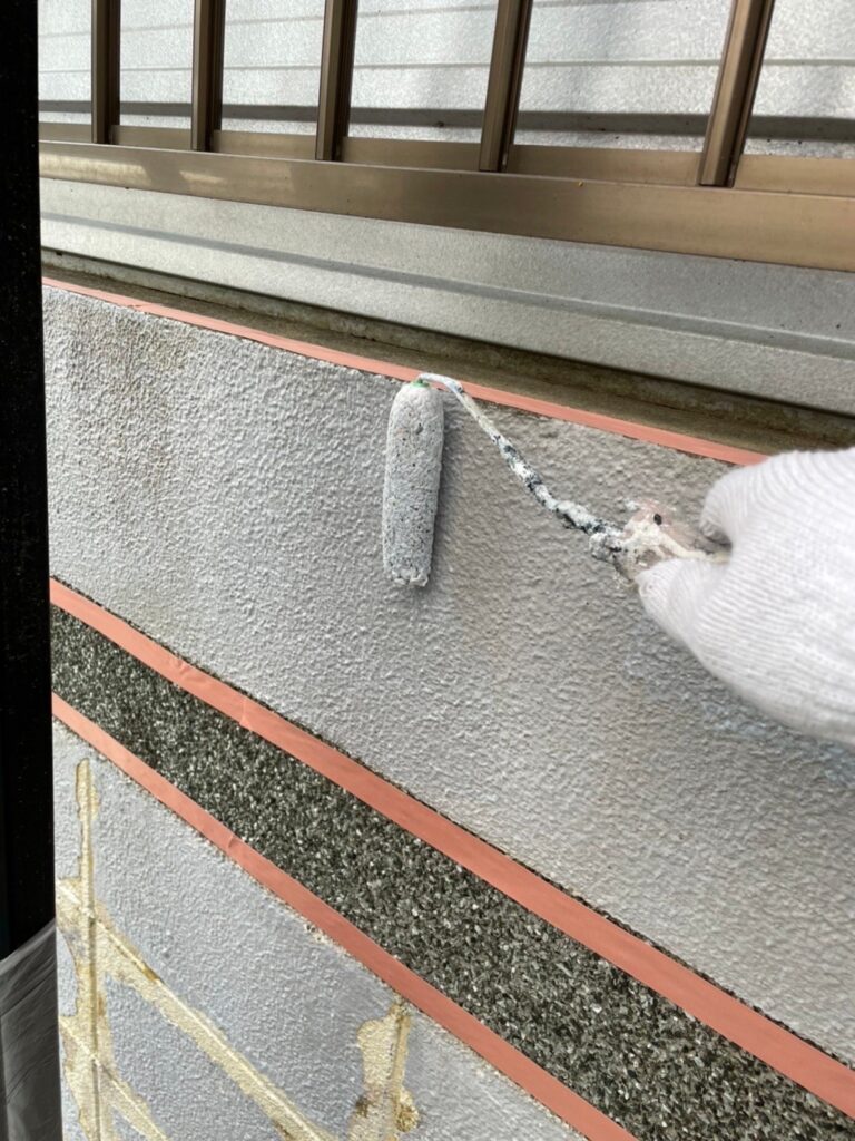 福岡県糟屋郡 N様邸【住宅塗装】作業工程：塀塗装 写真6