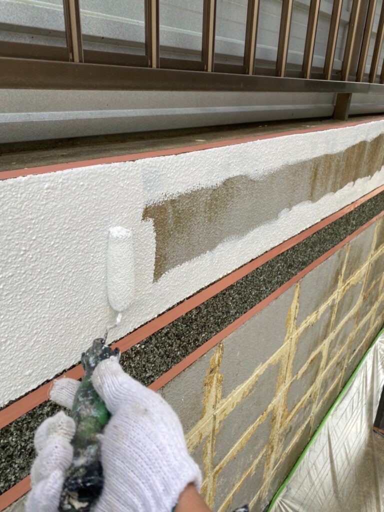 福岡県糟屋郡 N様邸【住宅塗装】作業工程：塀塗装 写真8