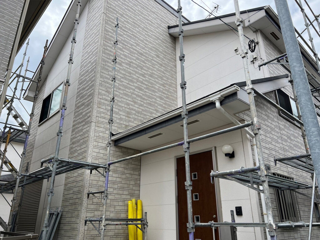 福岡県春日市 H様邸【住宅塗装】足場組立 写真3