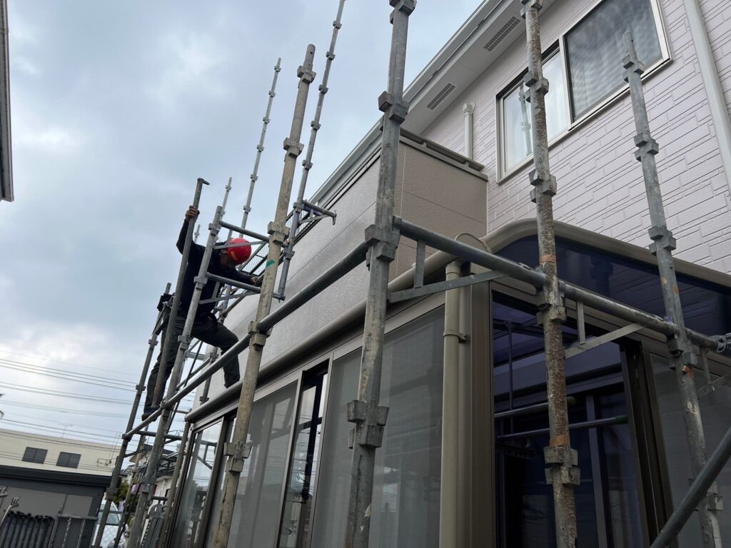 福岡県春日市 H様邸【住宅塗装】足場解体 写真1