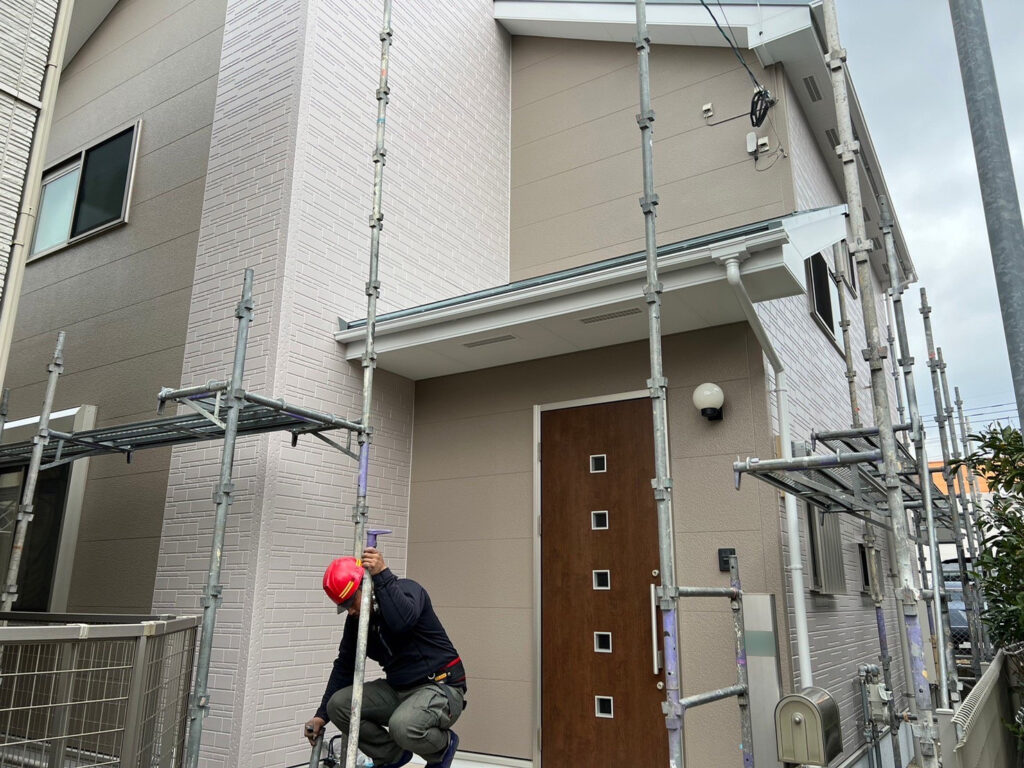 福岡県春日市 H様邸【住宅塗装】足場解体 写真2
