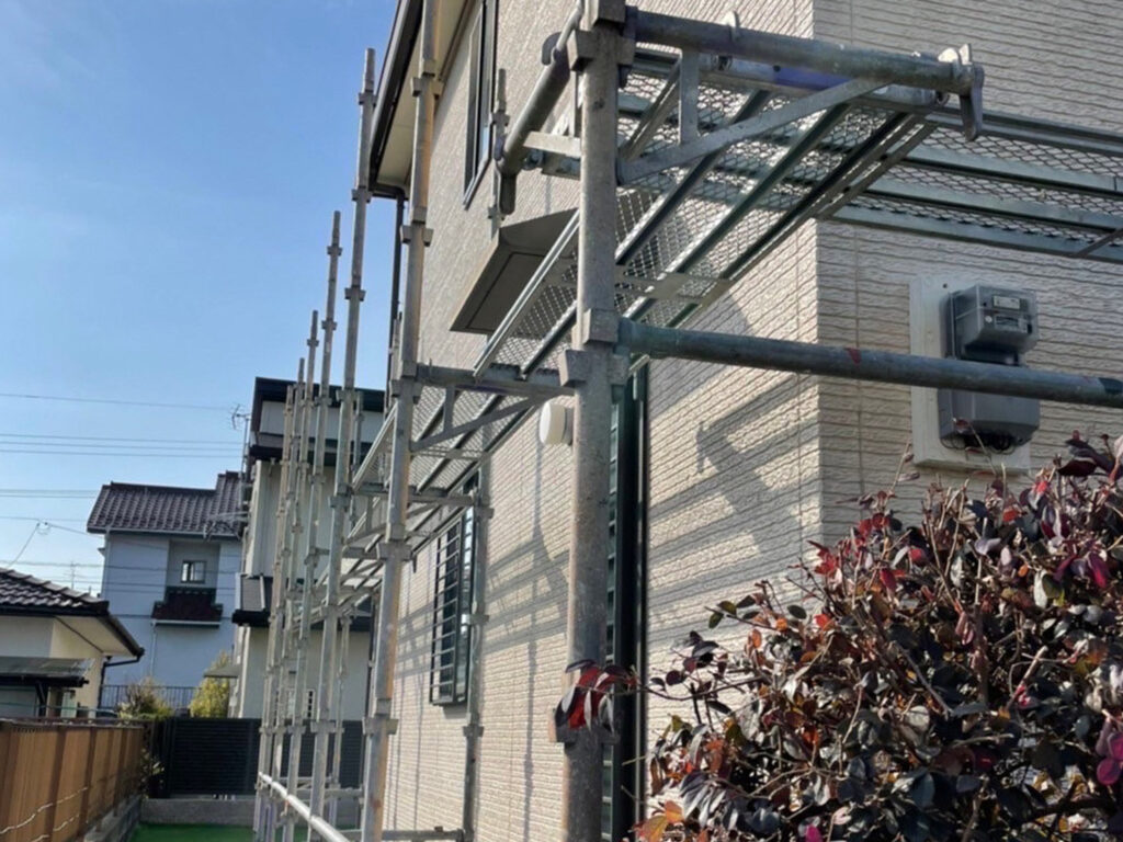 福岡県大野城市 K様邸【住宅塗装】足場組立 写真1