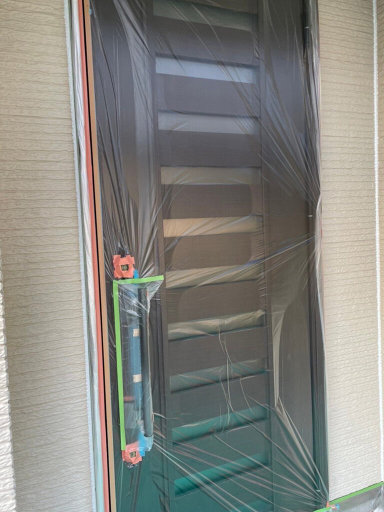 福岡県大野城市 K様邸【住宅塗装】各所養生 写真4