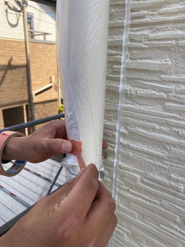 福岡県福岡市西区 N様邸【住宅塗装】養生 写真2