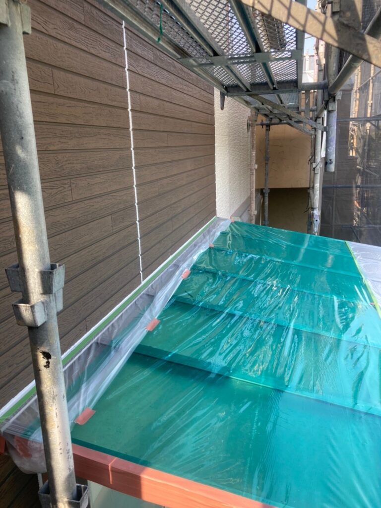 福岡県福岡市西区 N様邸【住宅塗装】養生 写真6