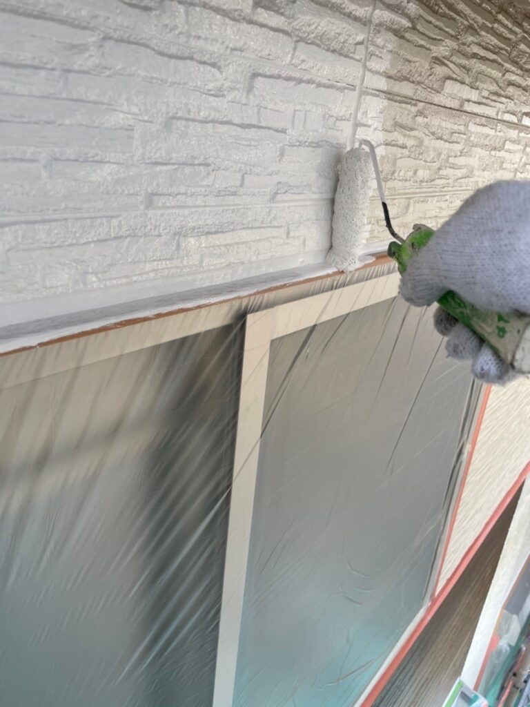 福岡県福岡市西区 N様邸【住宅塗装】外壁塗装(中塗り) 写真19