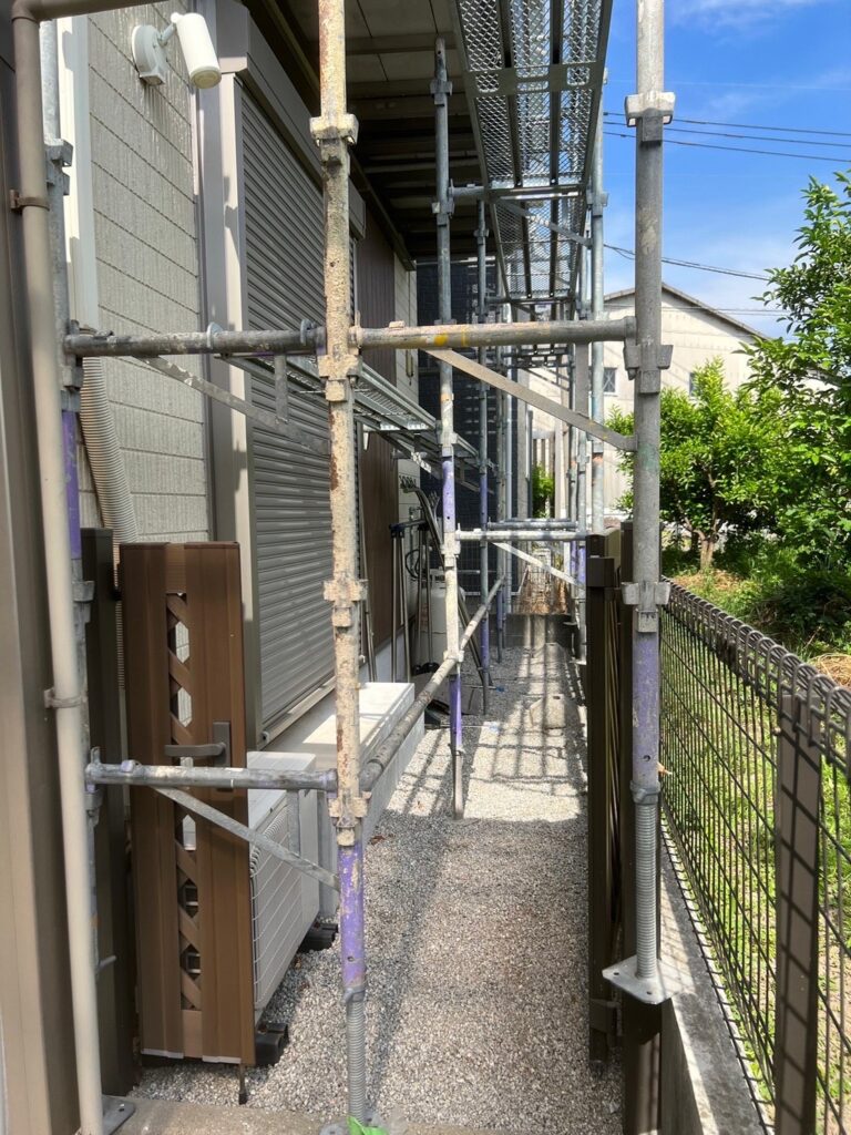 福岡県大野城市 H様邸【住宅塗装】足場組立 写真2