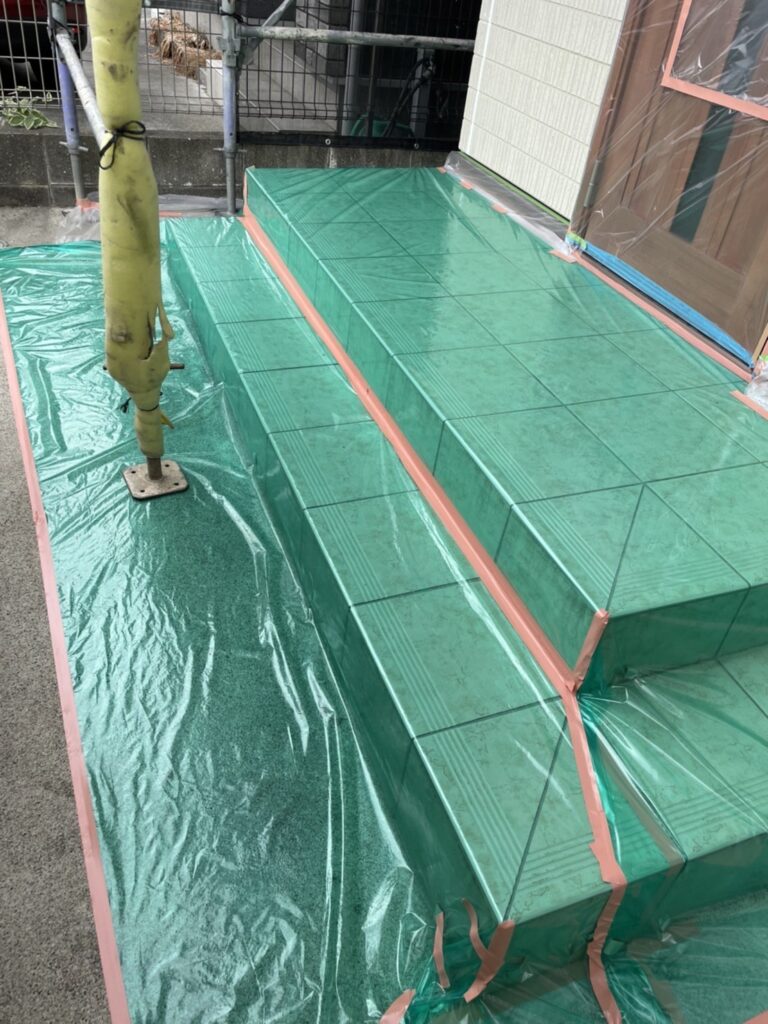 福岡県大野城市 H様邸【住宅塗装】各所養生 写真8