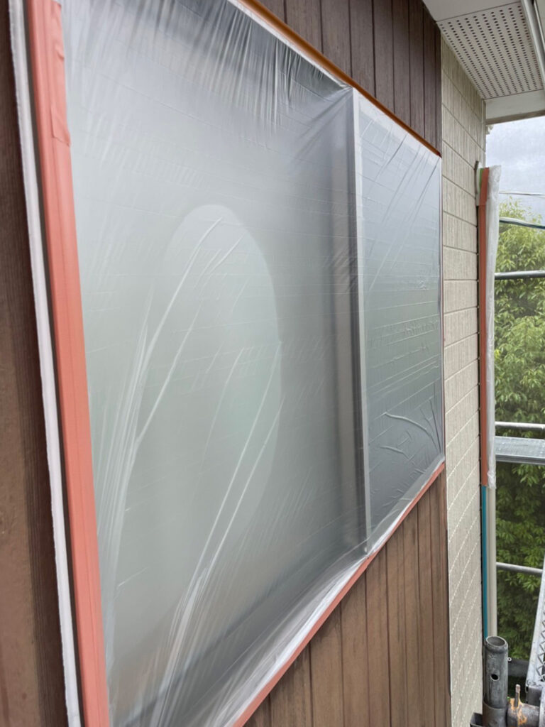 福岡県大野城市 H様邸【住宅塗装】各所養生 写真4