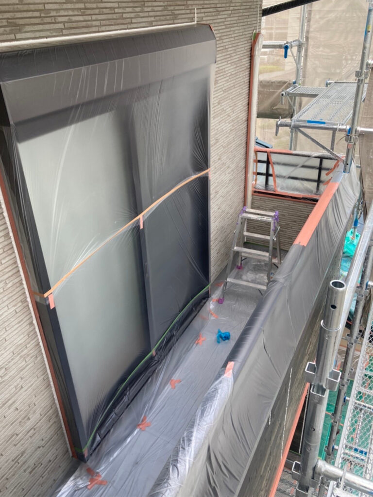 福岡県久留米市 S様邸【住宅塗装】各所養生 写真5