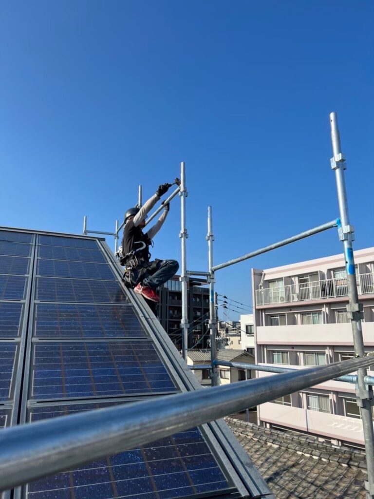 福岡県福岡市中央区 M様邸【住宅塗装】足場組立 写真3