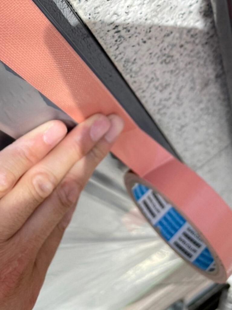 福岡県福岡市中央区 M様邸【住宅塗装】各所養生 写真1