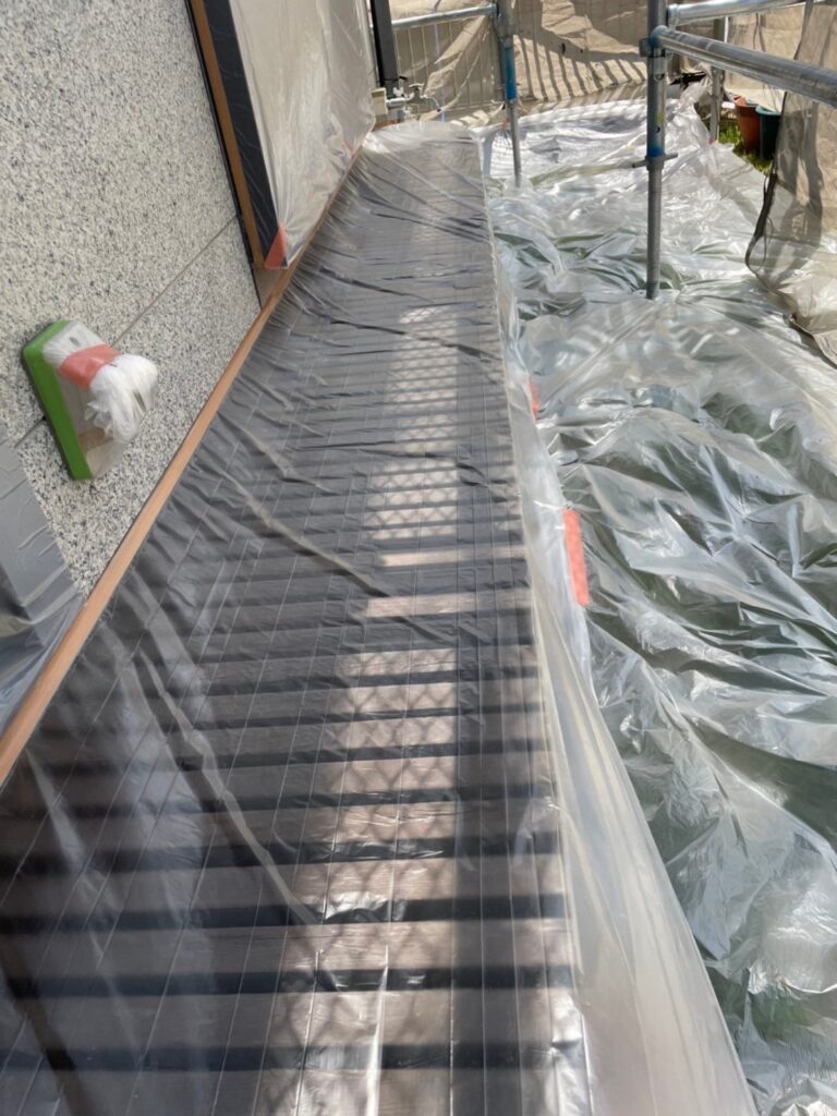 福岡県福岡市中央区 M様邸【住宅塗装】各所養生 写真8