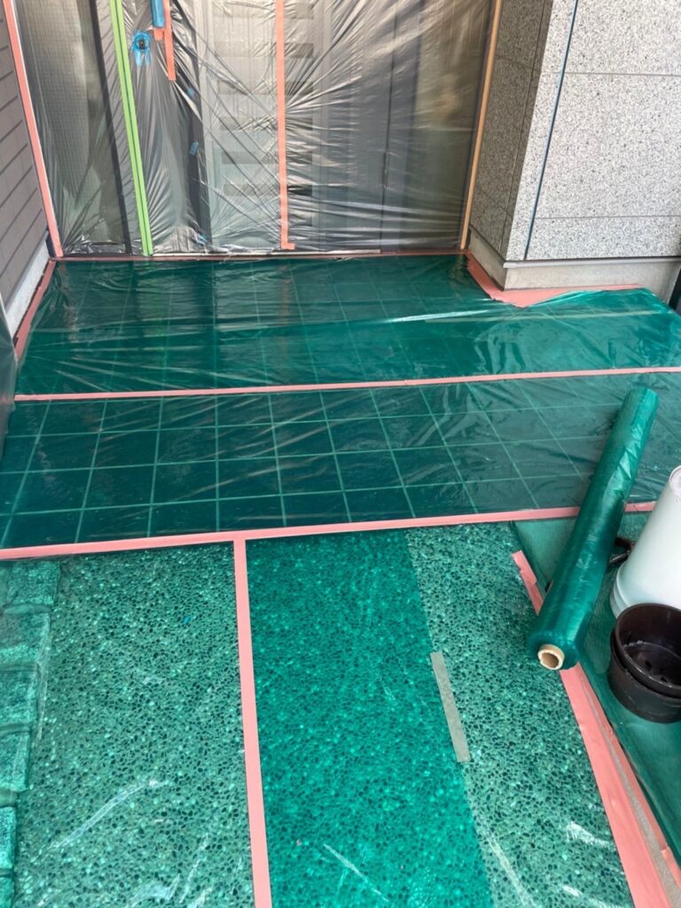 福岡県福岡市中央区 M様邸【住宅塗装】各所養生 写真9