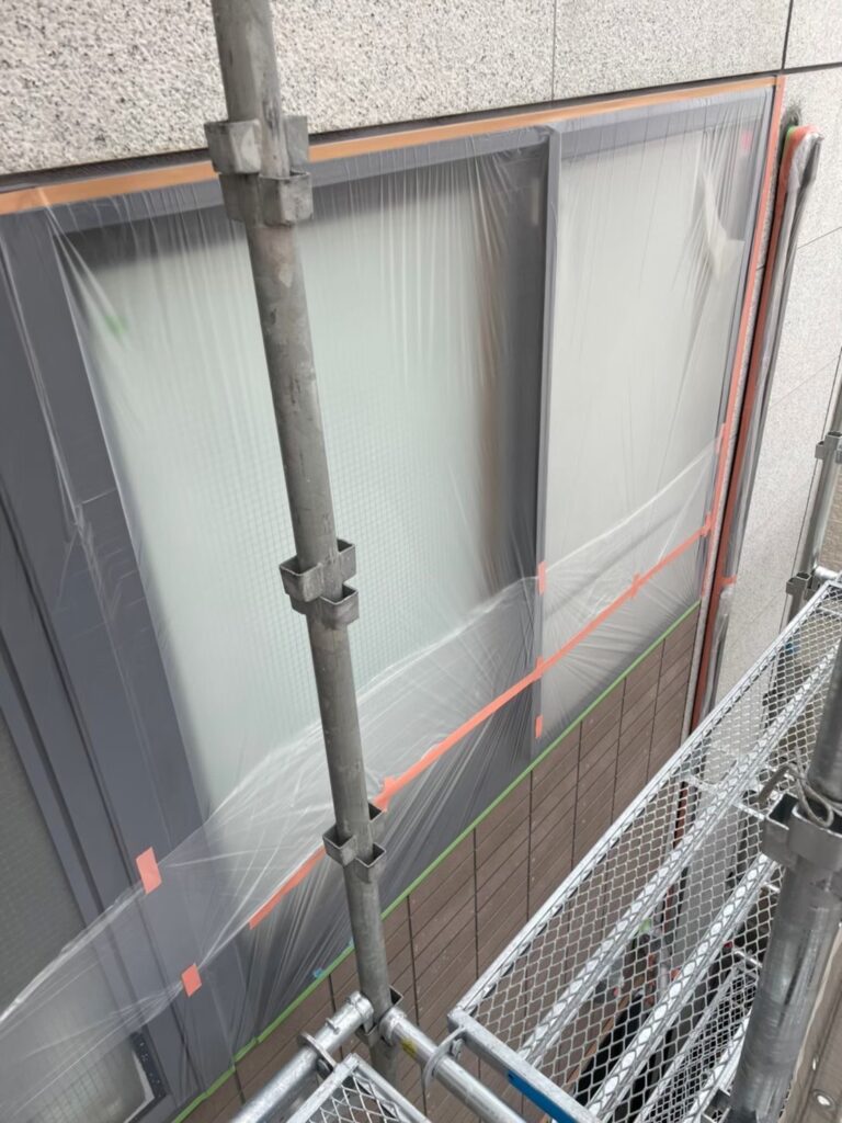 福岡県福岡市中央区 M様邸【住宅塗装】各所養生 写真5