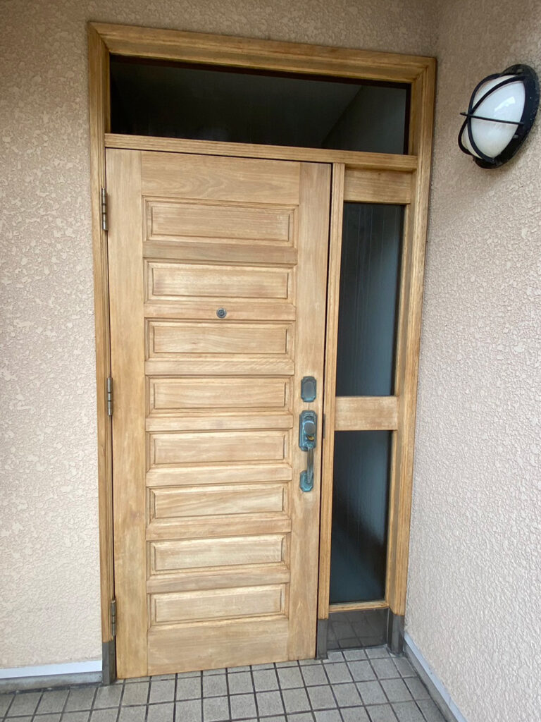 福岡県福岡市西区 M様邸【木製玄関ドア塗装】白木戻し(シミ抜き) 写真22