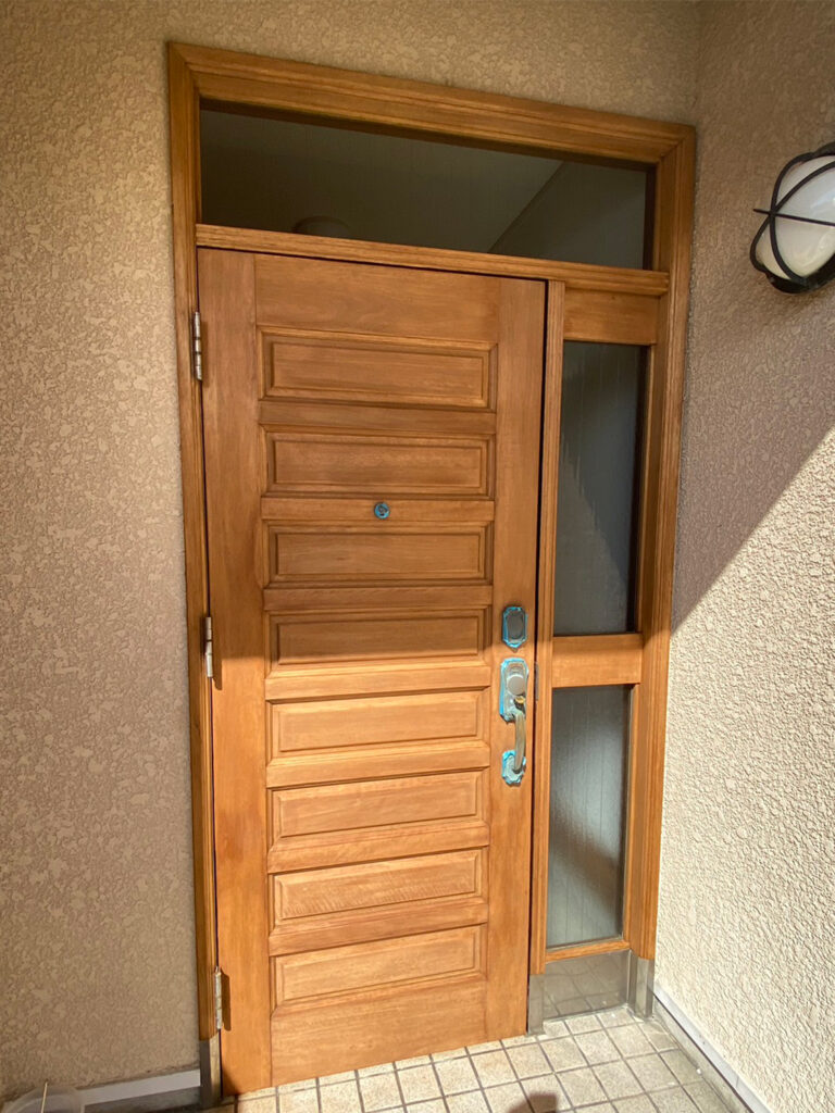 福岡県福岡市西区 M様邸【木製玄関ドア塗装】着色 写真26