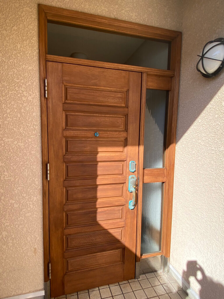 福岡県福岡市西区 M様邸【木製玄関ドア塗装】着色 写真29