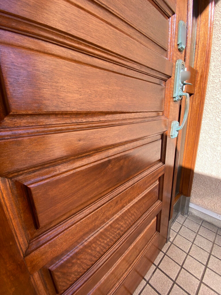 福岡県福岡市西区 M様邸【木製玄関ドア塗装】クリヤー塗装 写真35