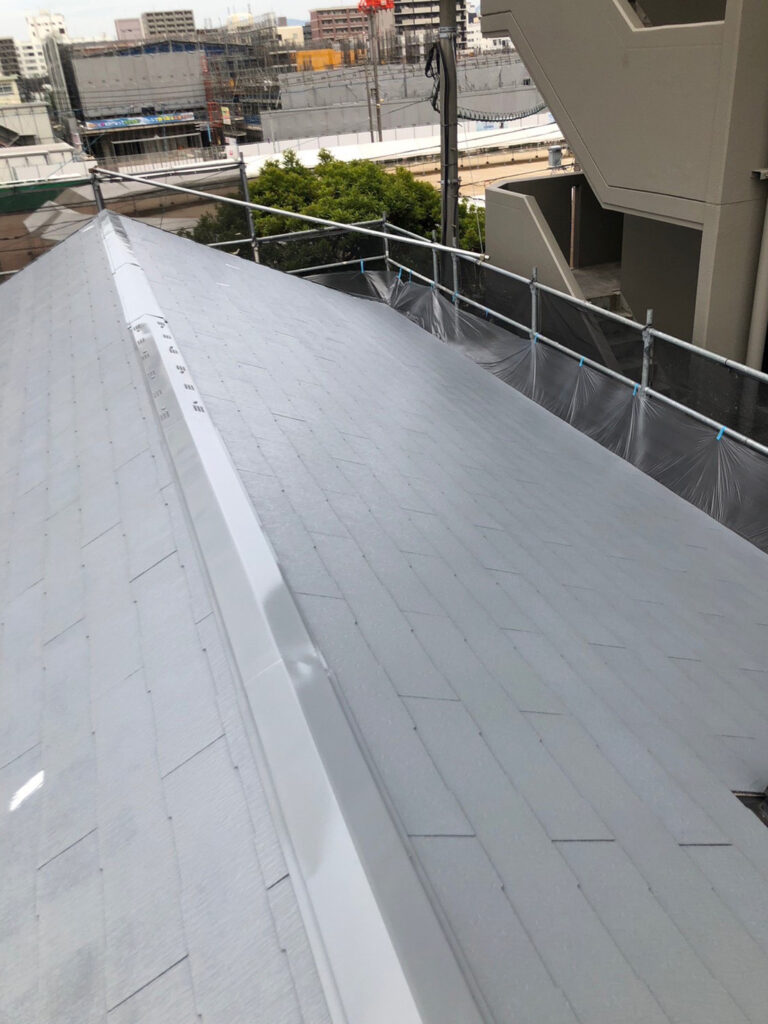 福岡県福岡市博多区 低層階テナントビル【塗装工事】屋根塗装 写真4