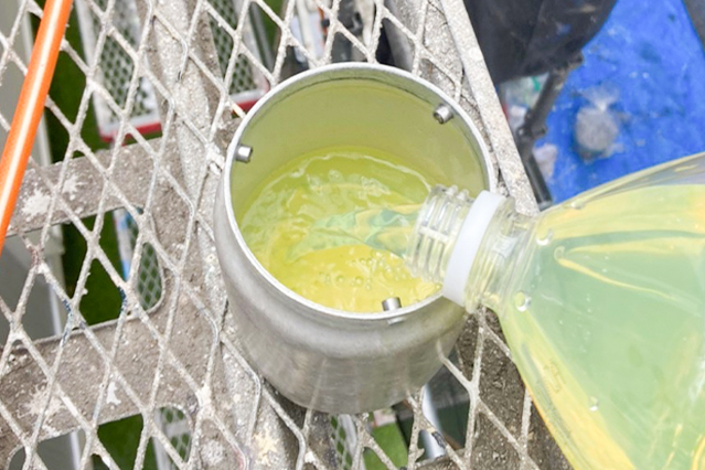 ドットコーティングの光触媒コーティング：カップガン準備